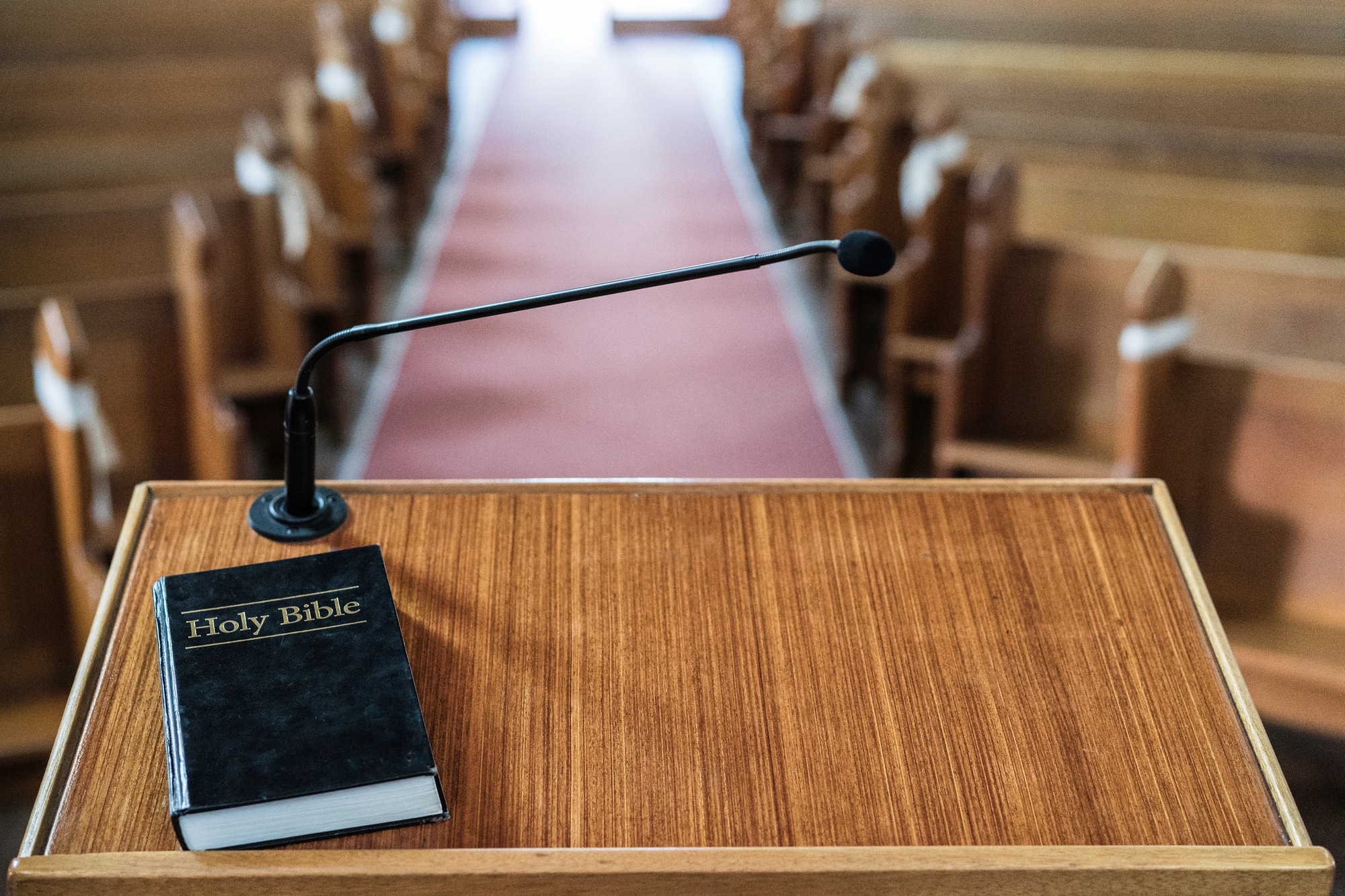 Bble on church pulpit