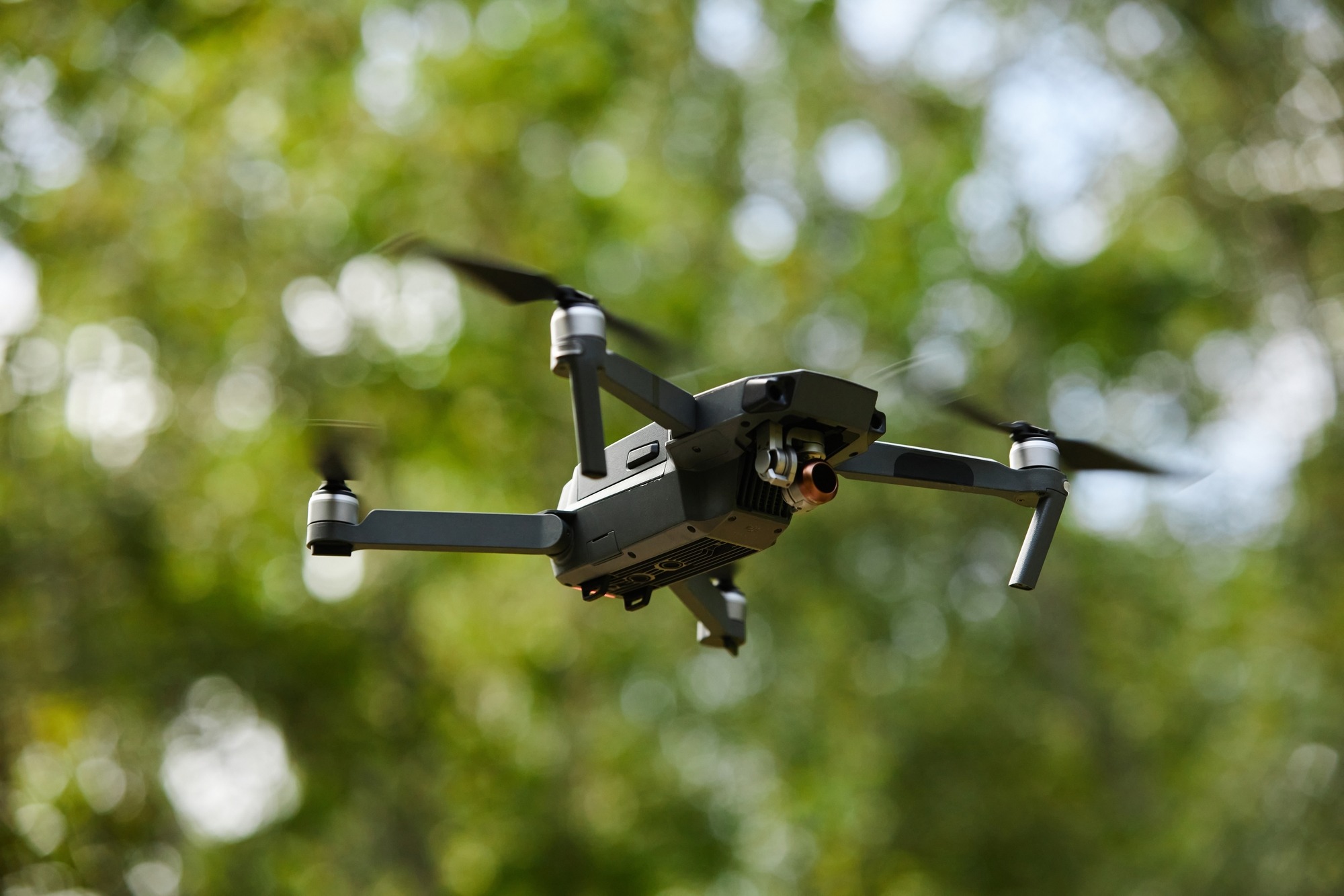 Close up background image of big high tech drone